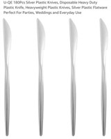 MSRP $23 180Pcs Silver Plastic Knives