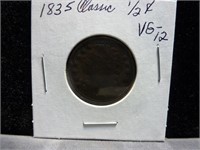 1835 US Half Cent Coin