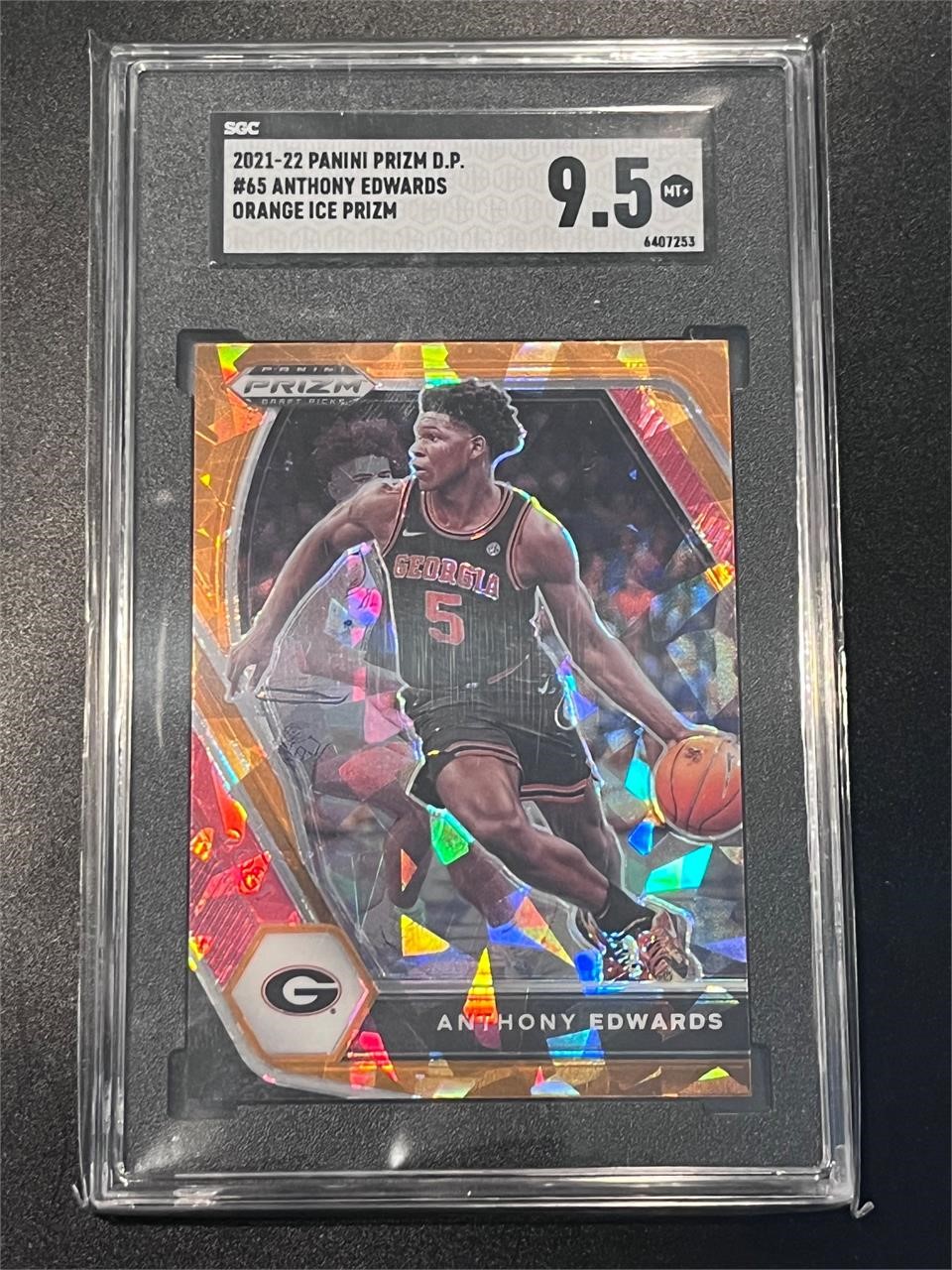 Anthony Edawards Draft Picks Orange Ice Prizm