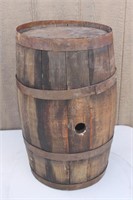 WOOD KEG 12" ACROSS THE TOP AND 21" TALL