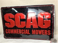 Panneau en métal embossé Scag Commercial Mowers -