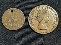 1837 Britian to Hanover Gaming Coin & Bronze Coin