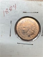 1884 One Cent Indian Head Penny