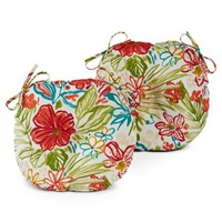 2-pack 15-in. Round Outdoor Bistro Chair Cushion