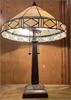 Metal Lamp with Tiffany Style Shade