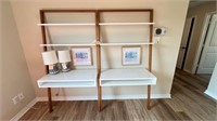 3PC DESKS & SHELVING UNIT