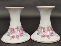 Elizabeth Arden Porcelain Candle Stick Pair