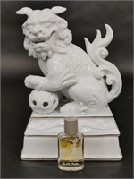 Elizabeth Arden White Porcelain Foo Dog