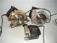 (2) Skil Circular Saws & Craftsman Scroll Saw