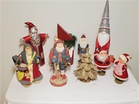 Assortment of Santa Clauses