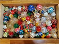 Tote of Assorted Christmas Ornaments