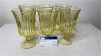 Set of 6 yellow tea goblets