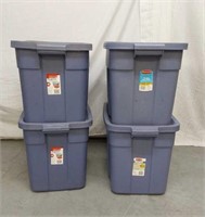 4 RUBBERMAID TOTES