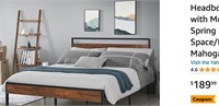 yuda full size Bed Frame Metal Platform Bed
