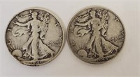 1940 S & 1944 S Walking Liberty Half Dollar