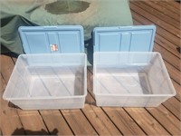 Clear Totes With Lids. Sterilite 22.75"x16.5"X16"