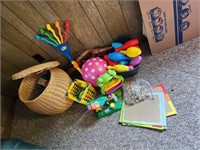Large Basket and all kids toys