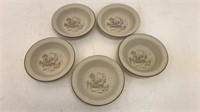 5 Ceramic Bowls Set Collection Manoir