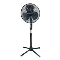 16" Comfort Zone Oscillating Pedestal Fan, Black