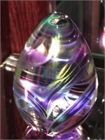 GLASS EYE STUDIO (GES) IRIDESCENT SWIRL EGG GLASS