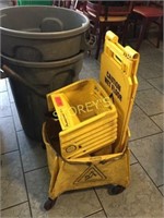 Rubbermaid Mop Bucket, Wringer & Wet Floor