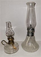Oil Lamps, Largest is 9"