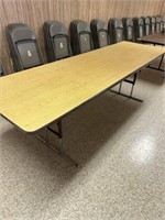 8' wood folding table