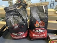 2 bags kingsford 8lb@ matchlight charcoal