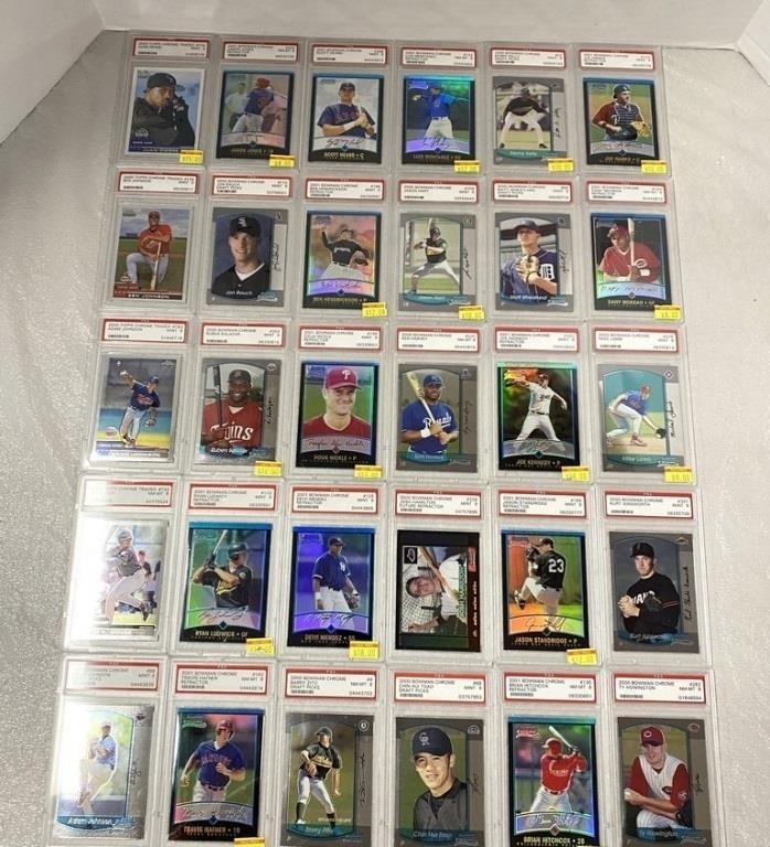 Thirty Graded Baseball Cards