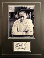 Charles Schulz Custom Matted Autograph Display