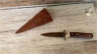 Damascus dagger with sheath
