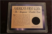 AMERICA'S FIRST COIN- BENJAMIN FRANKLIN CENT