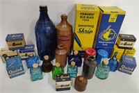 1865-90 Writing Inks Incl Glass, Ceramic, Boxed