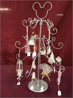 Metal Display Tree With Hand Blown Glass Ornaments