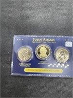 1st Day of Issue 3 President Dollars JOHN ADAMS