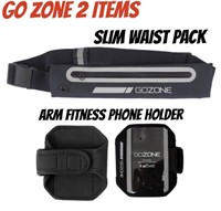 Go Zone 2 iITEMS  SLIM WAIST PACK & FITNESS ARM