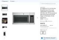 W5335  GE Microwave Oven JVM6172SKSS, 1.7 cu. ft.