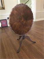 ANTIQUE TILT TOP TABLE SCALLOPED EDGE