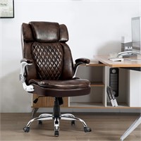 High Back Leather Office Chair 7012-Brown