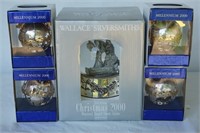 Wallace Silverplate Snow Globe & Ornaments