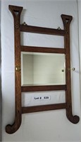 ANTIQUE FOYER MIRROR AND COAT RACK - RESERVE $30