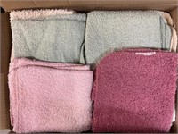 Box of hand towels and wash cloths