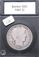 1907 O BARBER HALF DOLLAR G