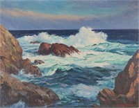 Stanley Wingate Woodward Oil on Canvas Seascape