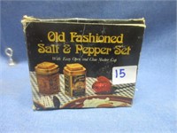 old fashioned salt & pepper shakers