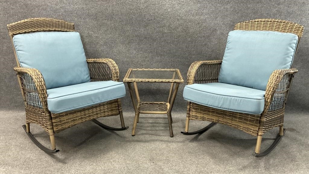 3pc Synthetic Wicker Patio Set