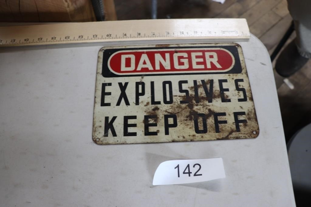 Danger Explosive Metal Sign