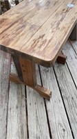 Solid hand-built end table 23.25x16.5x20H,