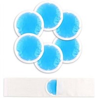 4.3 x 4.3  NEWGO Small Ice Packs  6 Pack Gel Round