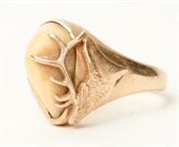 Jewelry 14kt Yellow Gold Elk Tooth Ring
